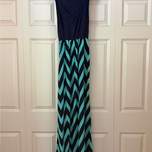 Chevron Patterned Maxi Dress